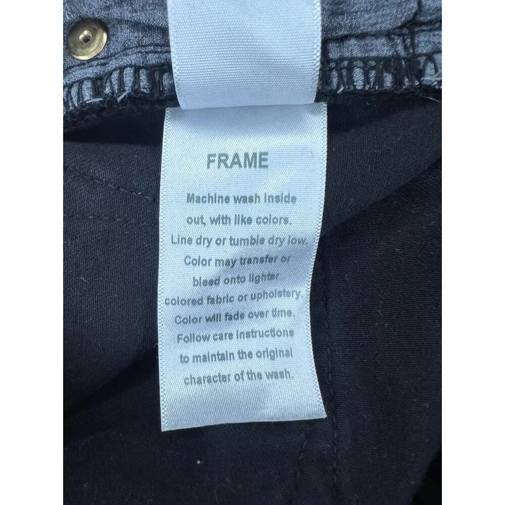 FRAME Le Skinny De Jeanne Womens Denim Black Skinny Jeans Size 26 - Picture 11 of 15